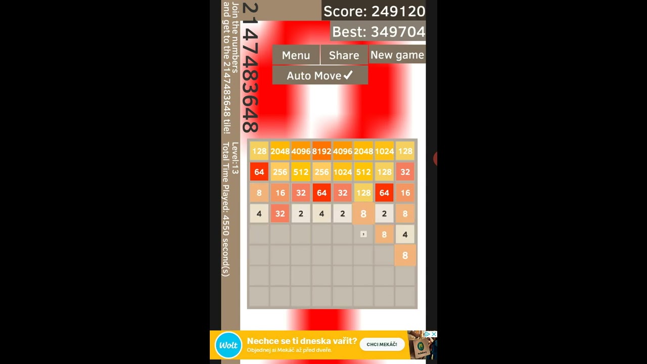 PLAYING 2048 8x8 Part 34 (Aug 12, 2020) 