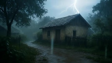 Relaxing in the Rain in the Countryside 🔥‼️⛈️
