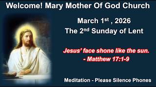 2-28 Sat pm 5:00 - 2nd Sunday of Lent