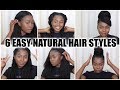 6 EASY NATURAL HAIR STYLES ON STRETCHED HAIR || FT. HERGIVENHAIR