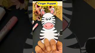 How to make Finger Puppets / Animal puppets/ Zebra puppet #fingerpuppets #paperpuppets #diycraft