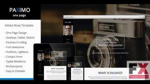 Preview Paximo -Parallax Portfolio Muse Template TForest