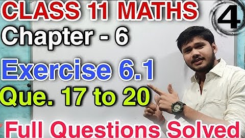 Chapter 6 Linear Inequalities Exercise 6.1 Que. (17 to 20) Class 11 Maths