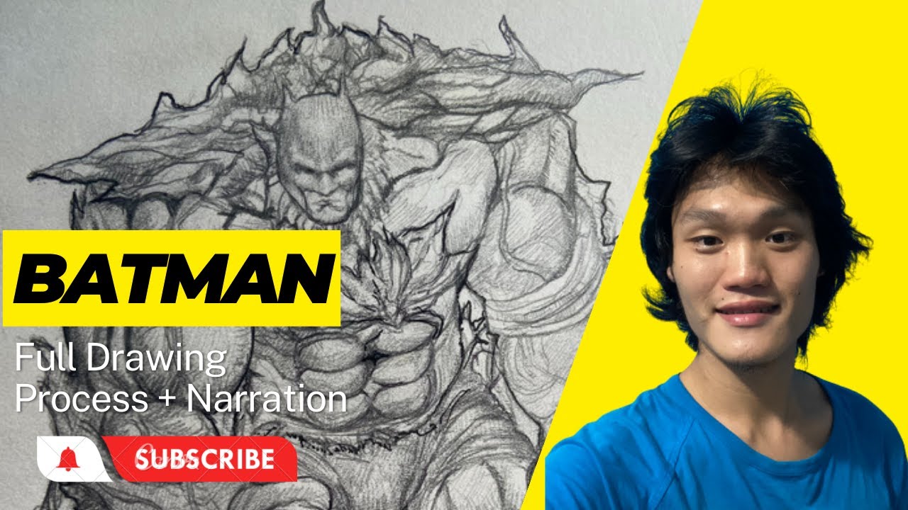 Batman Drawing In Comic, drawing batman full drawing process video full ...