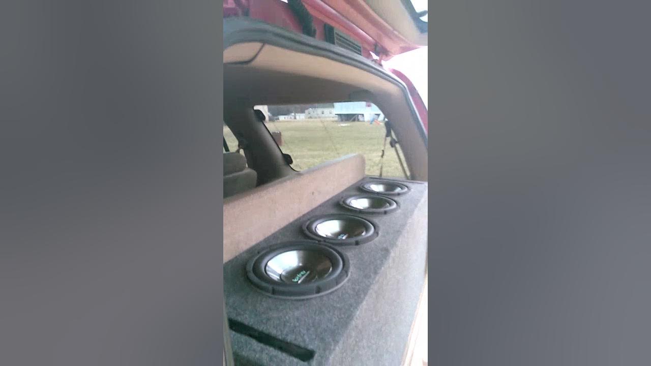 4 Infinity 8" subwoofers in box tuned to 28hz. 👉Like and subscribe👈 YouTube