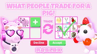 What People TRADE for a PIG! 🐷 ♡ Roblox - Adopt Me! | JasPlayss