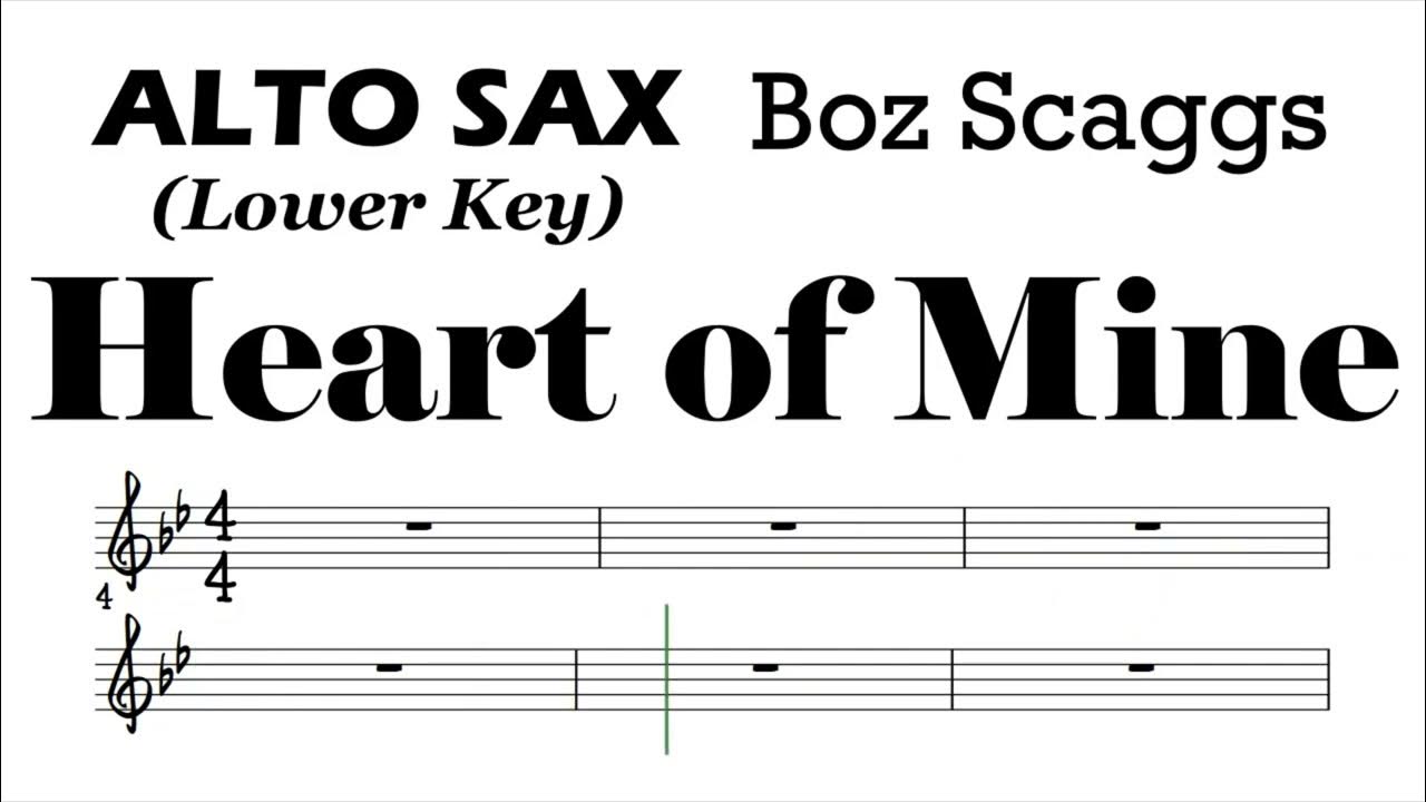 Heart of Mine Alto Sax LOWER Sheet Music Backing Track Play Along Partitura YouTube