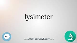 lysimeter    Scientific Instrumentation 🔊