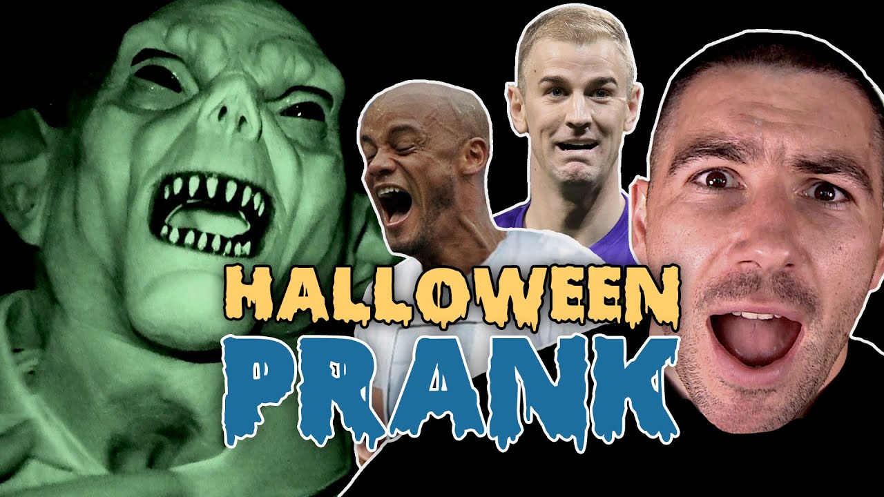 HALLOWEEN PRANK! Man City players get a surprise before training