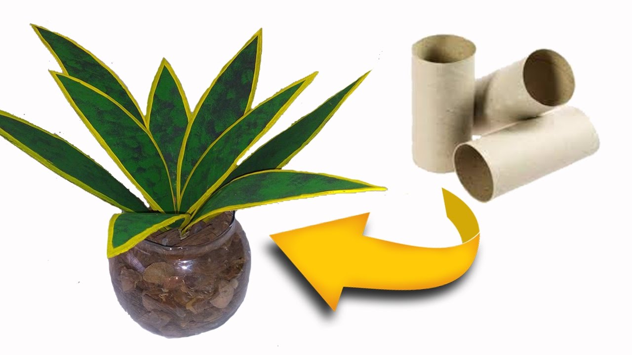 Do Lixo ao luxo: Planta com rolos de papel