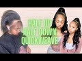 How To Do Half Up Half Down Quickweave