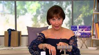 Diamonique x Kathy Levine Blue Bayou Bangle, Sterling on QVC