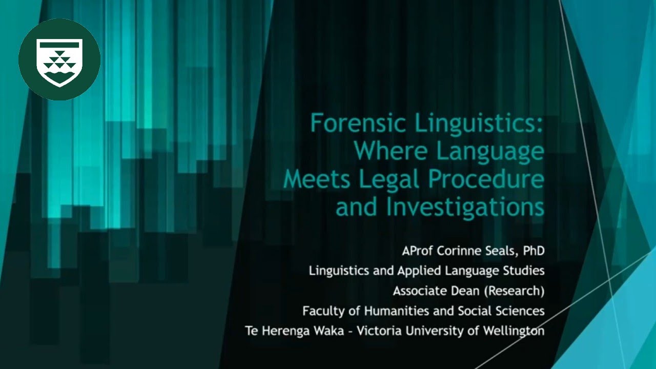 Centre for Justice Innovation public lecture—Forensic Linguistics