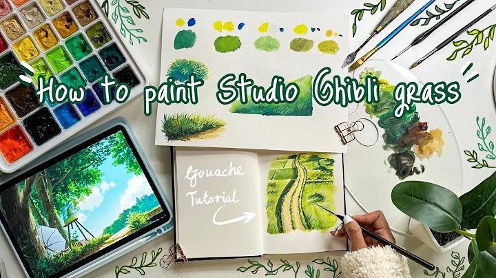 🌱 How to Paint Studio Ghibli Grass 🌱 STEP BY STEP Gouache Tutorial for BEGINNERS (LOTS OF PAINTING!)