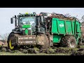 2021 | John Deere 6230R - Stuck in the mud | Spreading Manure | K. Mulder