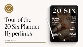 20 Six Digital Planner | Hyperlink Overview & Navigation Tutorial