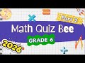 2026 Math Quiz Bee For Grade 6 Part 2 Quiz By BrainYs 