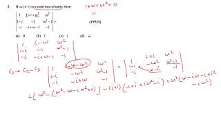 IIT JEE 1995 determinant question