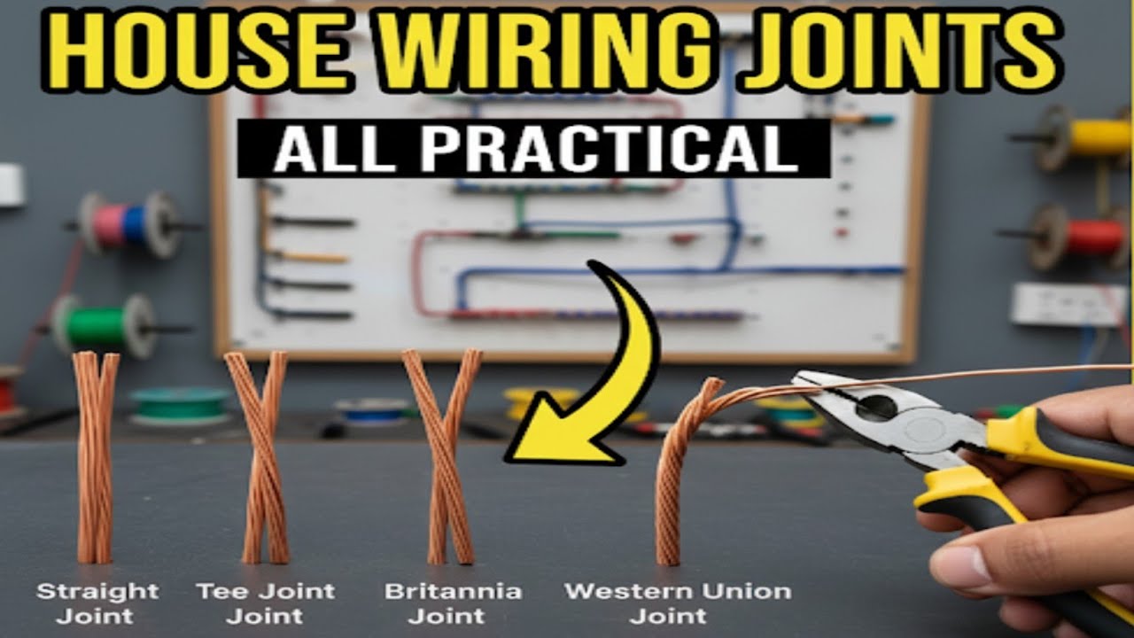 “House Wiring Joints 🔌 | ITI Wireman Practical | Electrician Training ...