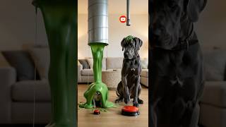 Dogs get slimed 🤣 #shorts