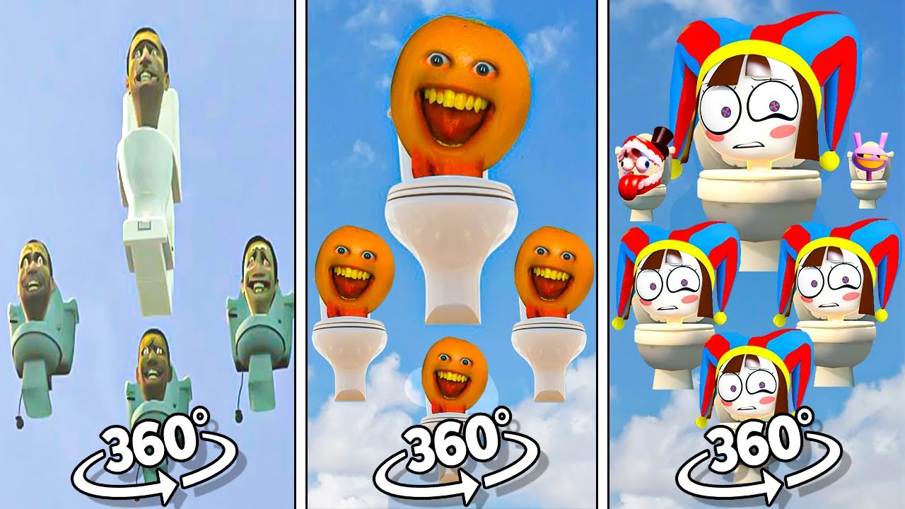 Skibidi Toilet 5 vs Annoying Orange Toilet vs THE AMAZING DIGITAL