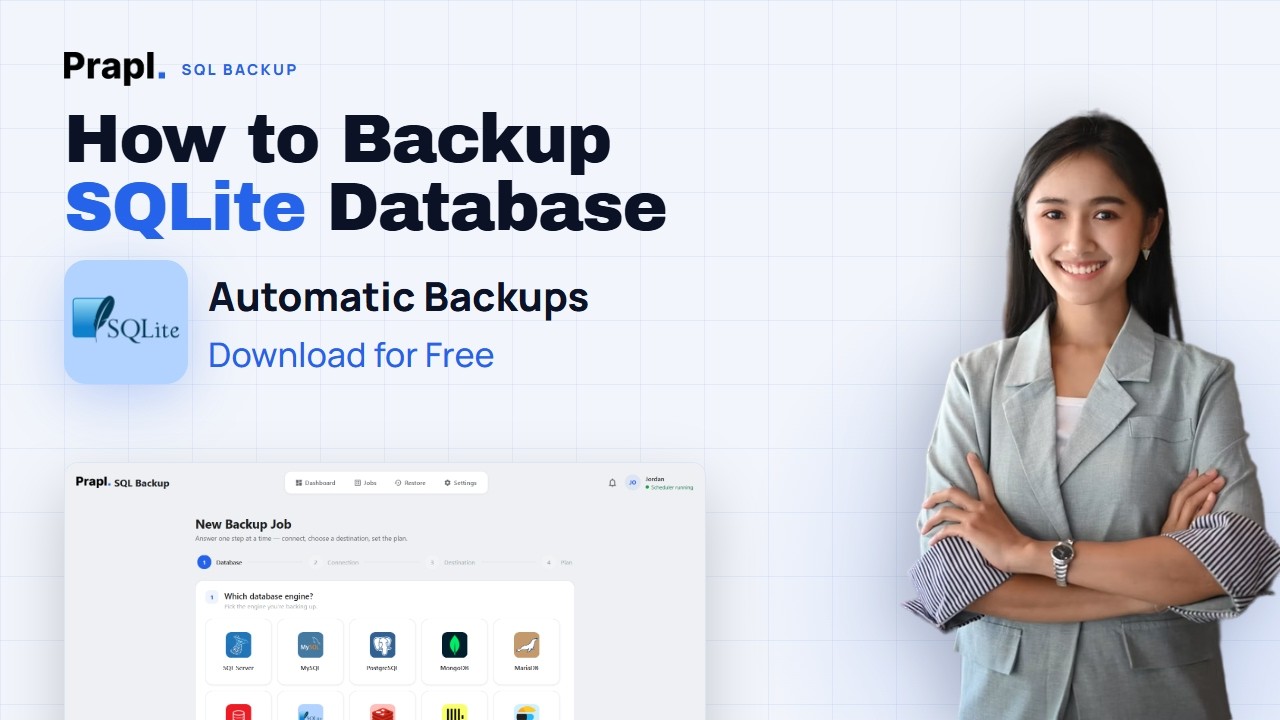 sqlite database backup software video tutorial