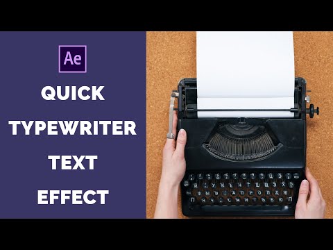 Beginner QUICK TYPEWRITER TEXT EFFECT Tutorial in After Effects [EASY]