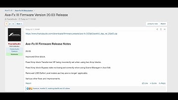 Axe-Fx III - Firmware Release 20.03 Now Available!