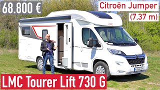 Profilé LMC Tourer Lift 730 G (7,37 m) : style, prix d'accès et bonne charge utile