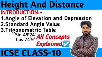 Height and Distance ||Full concept in one lecture