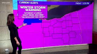 Winter Storm Warning active for several Northeast Ohio counties until Monday