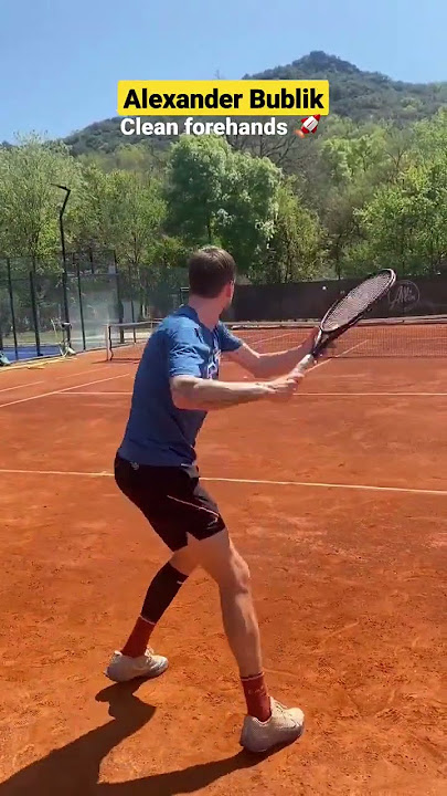 Alexander Bublik hitting clean forehands at the All In Tennis Academy 🚀
