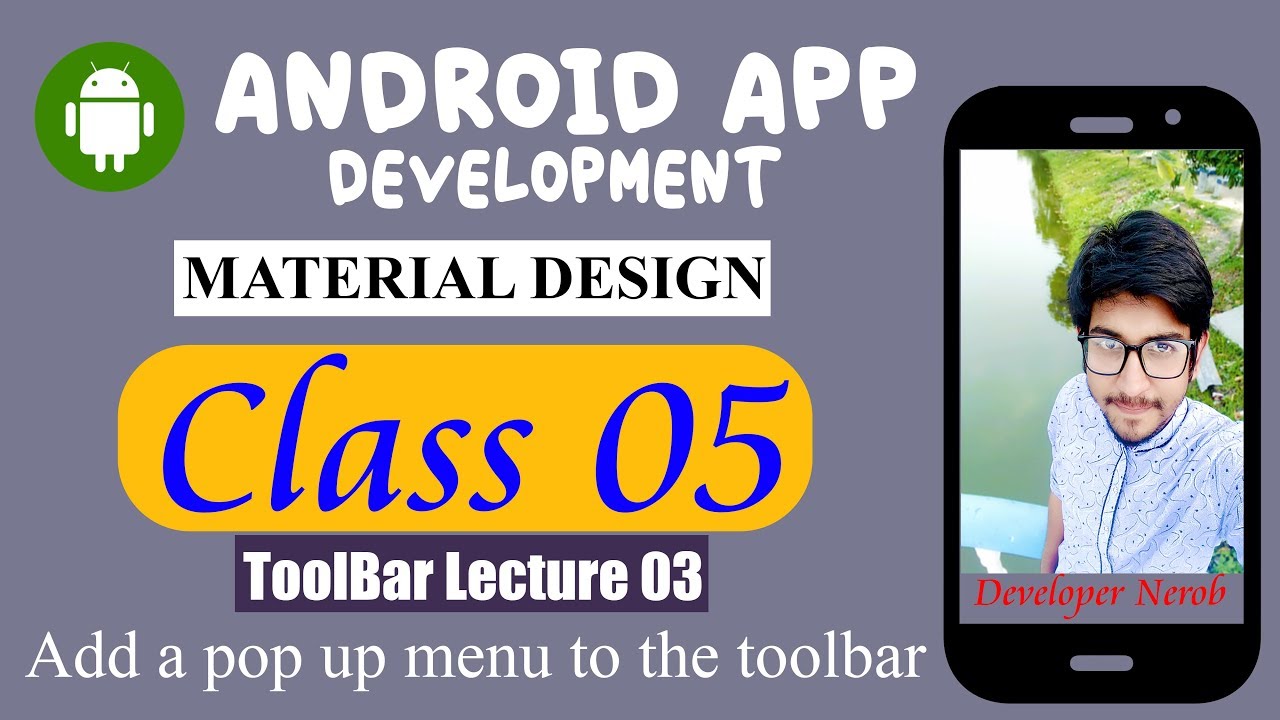 Android Bangla Tutorial Class 05 how To Add Pop Up Menu In Toolbar 