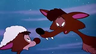 Pluto guards the sheep from the wolf / fun episode