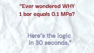 Why 1 BAR = 0.1MPa #concept #learning #education #science #pressure #units