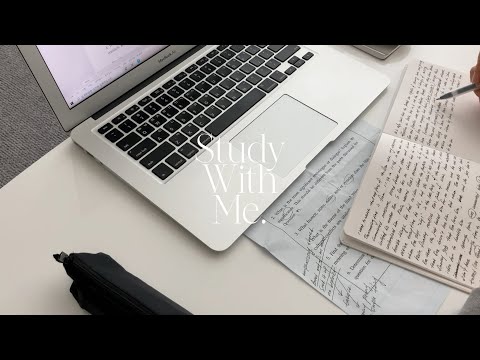 Study with me. 스터디 윗미. Macbook keyboard typing and fire cracking. Real time. Study asmr.