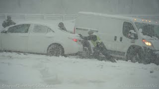 Winter Storm Whiteout Hits Stafford, VA , Lots of Accidents - 1/3/2022