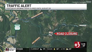 Jericho road closure amid bridge replacement
