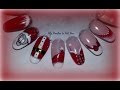 Nail art Natalizie semplici in gel (o smalti) - tutorial Xmas nails