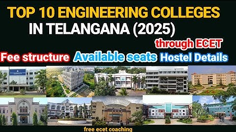 Top 10 Engineering colleges in Telangana through ECET 2025 | Branch wise Available seats #tgecet