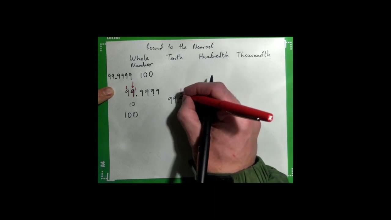Round to the nearest tenth hundredth thousandth 99 9999 youtube