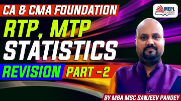 Foundation Stats RTP MTP Part-2 | For All Foundation Students  | Sanjeev Pandey | MEPL classes