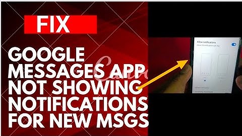 How to Fix GOOGLE MESSAGES not showing Notifications for new messages in Android Device ll
