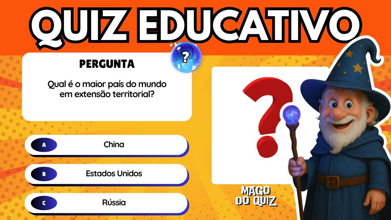 Quiz Educativo Divertido! - 30 Perguntas de Reforço Escolar para ...