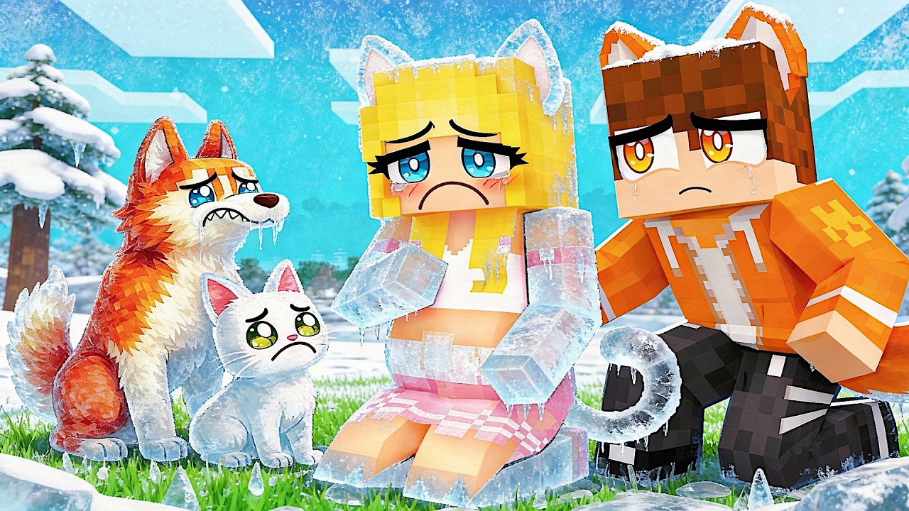 CZY NASZA RODZINA PRZEŻYJE w WIELKIEJ ŚNIEŻYCY w Minecraft?!