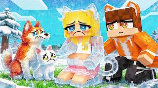 WILL OUR FAMILY SURVIVE THE GREAT SNOWSTORM in Minecraft?!