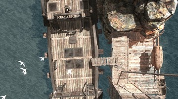 D&D Animated Encounter Battle Map - Cove Ship Gridless