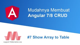 Angular CRUD #7 Show Array to Table
