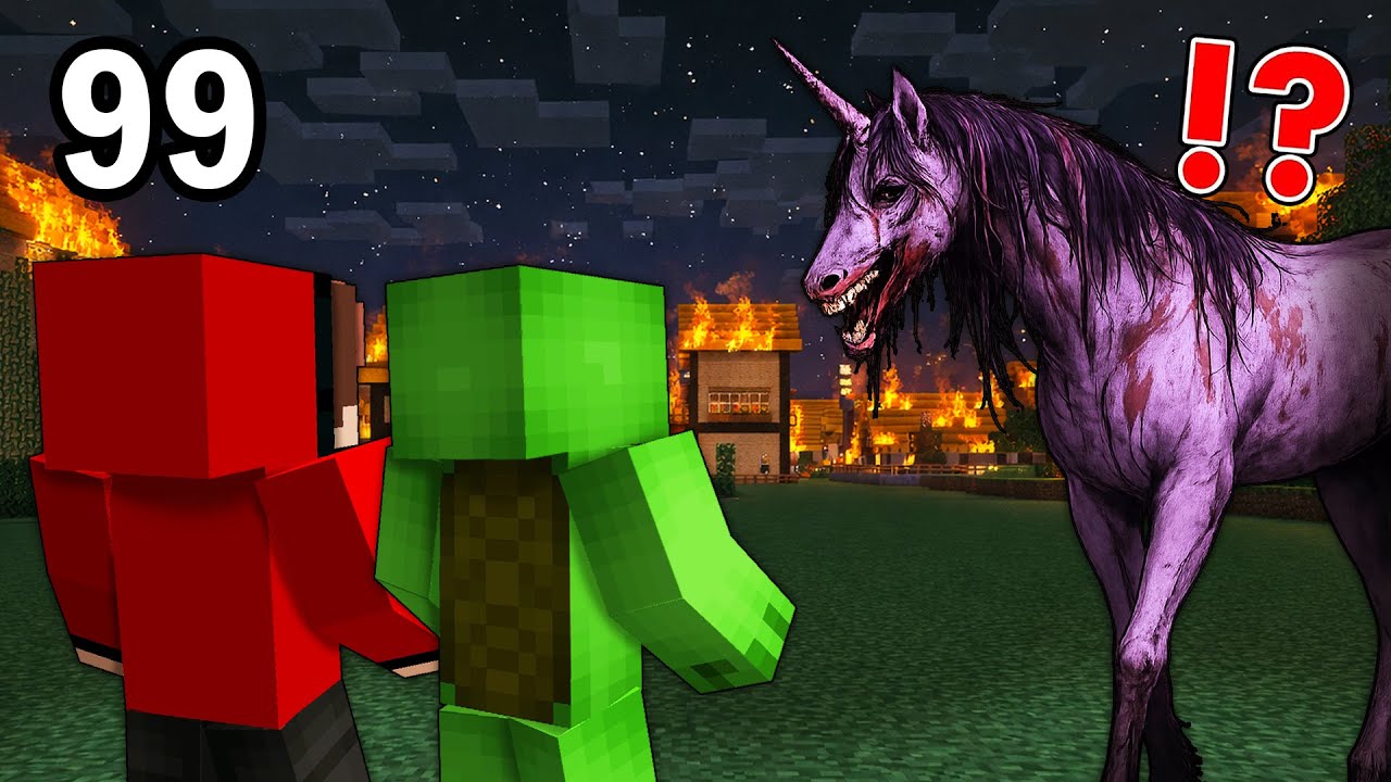 Mikey and JJ HARDCORE Survive 99 DAYS vs MY LITTLE WORMS !? - Minecraft (Maizen)