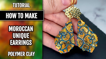 Polymer clay tutorial: How to make Unique Moroccan Style Earrings! Textures and Cutters used!
